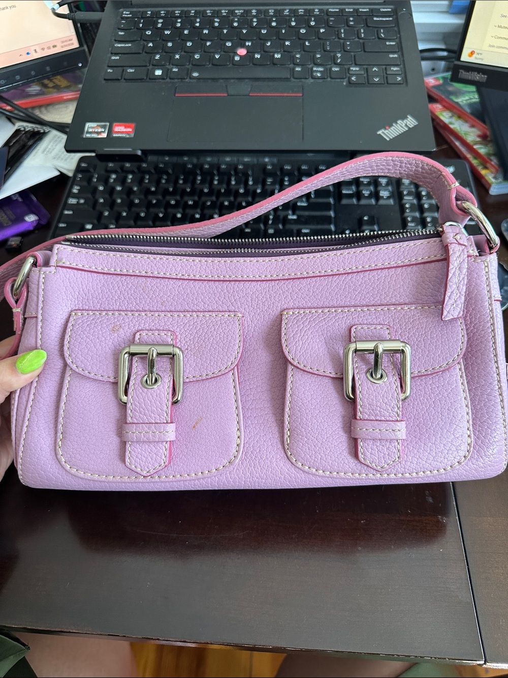 Dooney and Bourke vintage shoulder bag in lavender purple